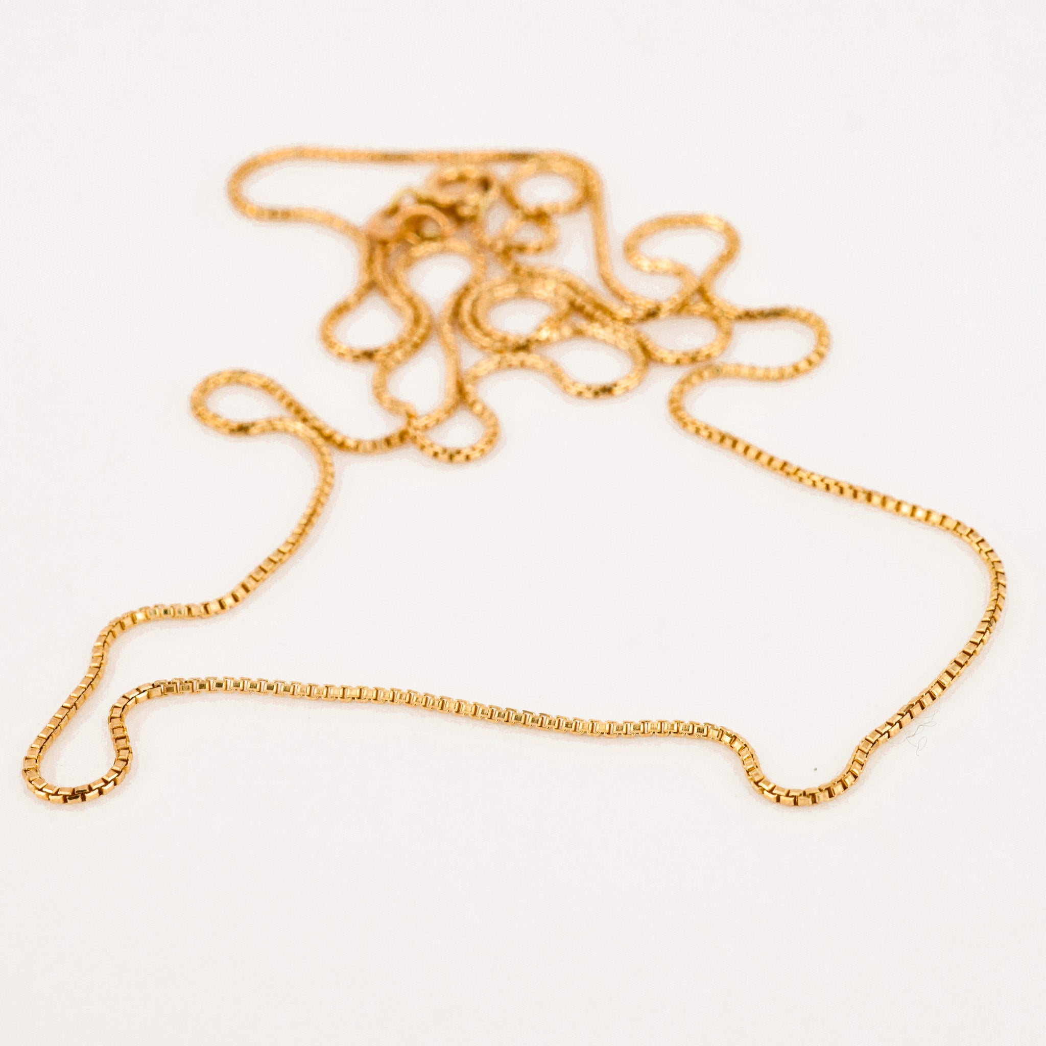 vintage gold 20" Box Chain Necklace