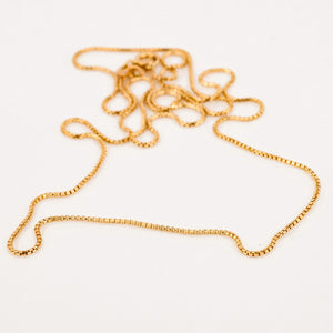 vintage gold 20" Box Chain Necklace