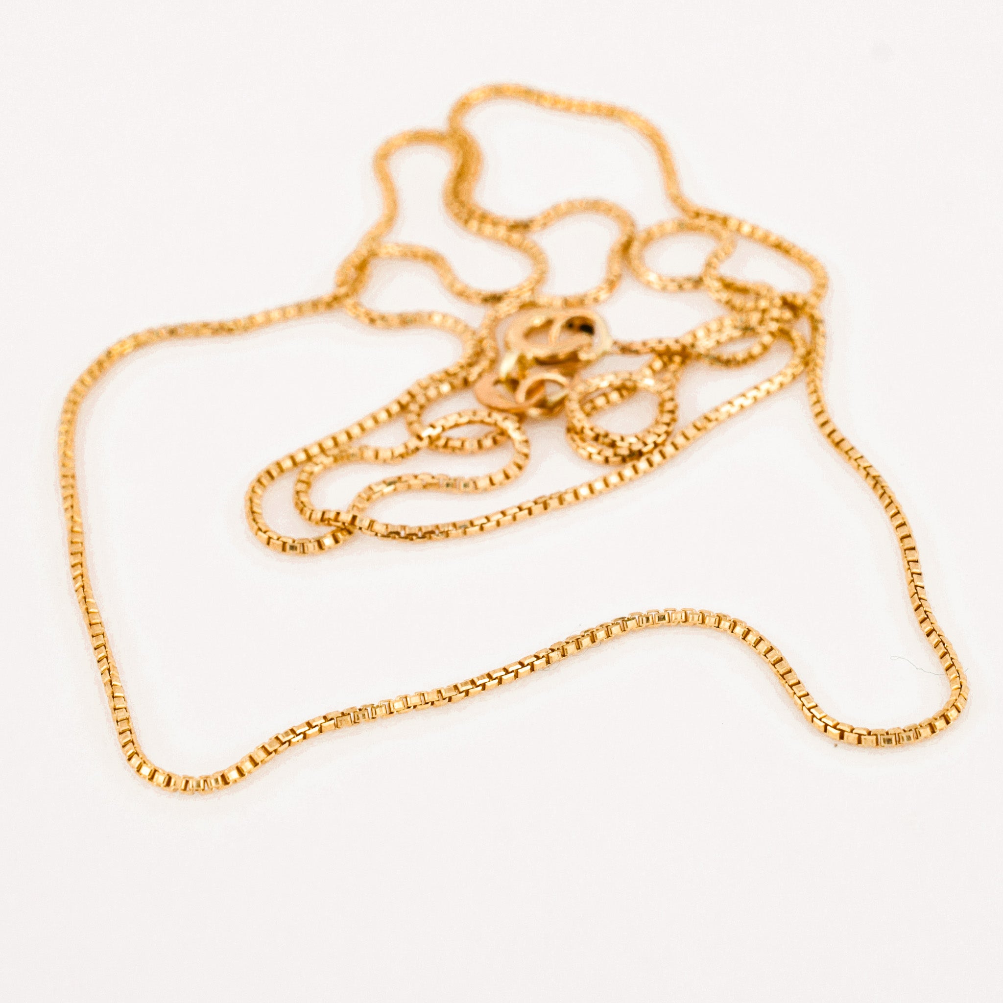 vintage gold 20" Box Chain Necklace