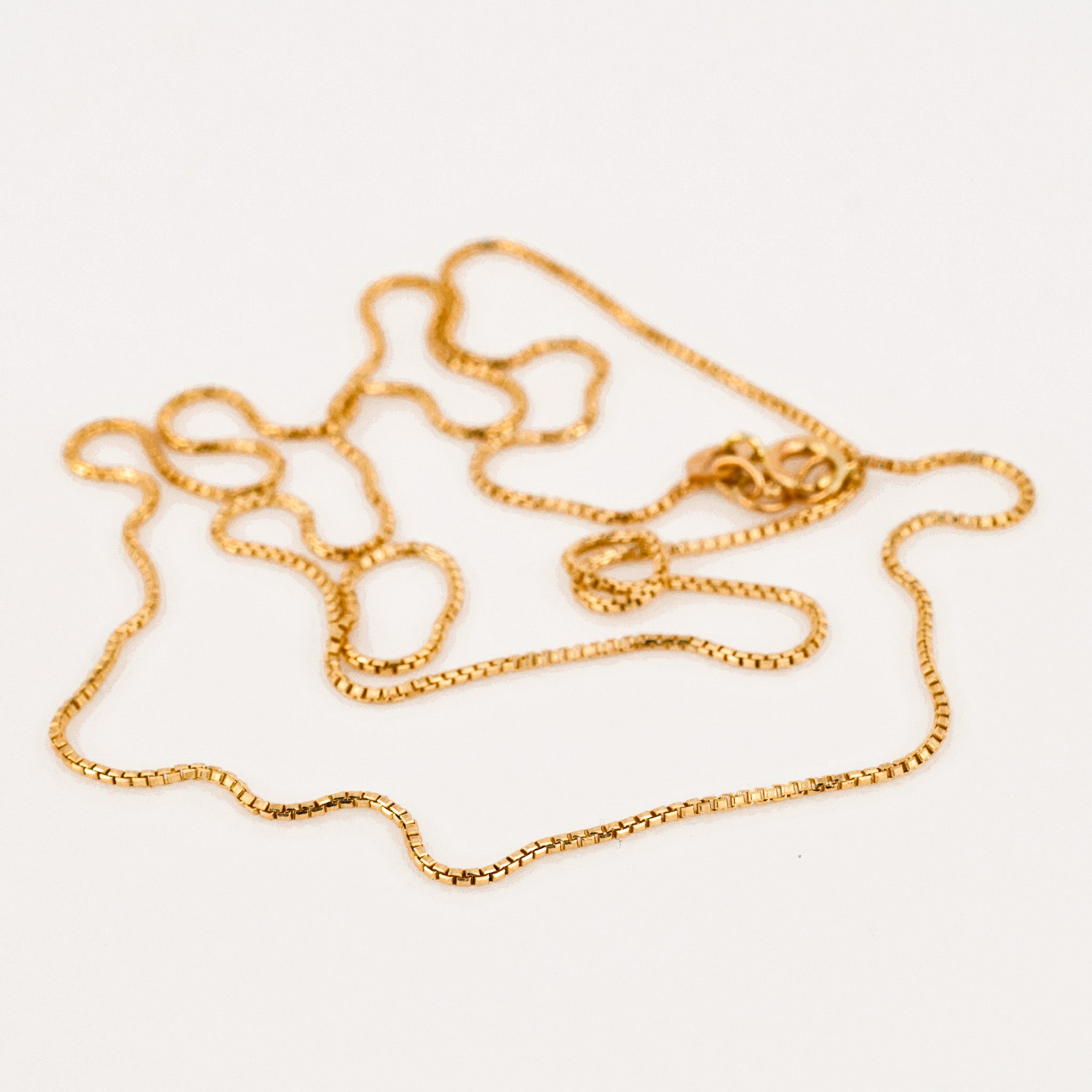 vintage gold 20" Box Chain Necklace