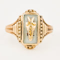'S' Mother Of Pearl Class Ring