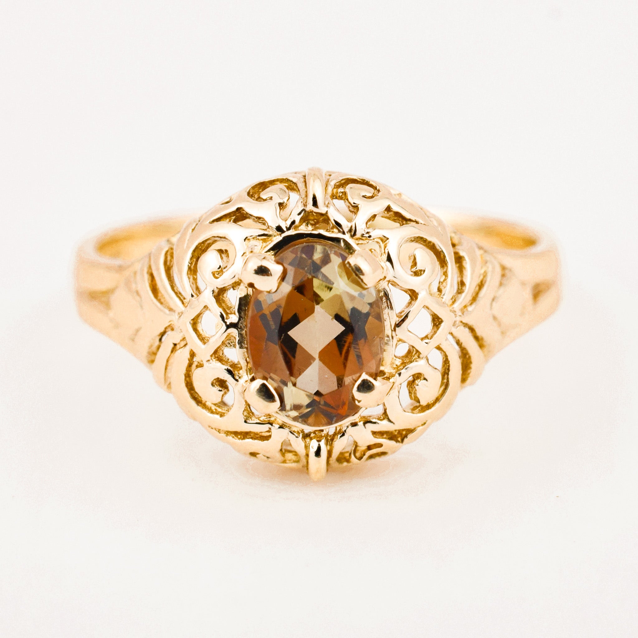 Ornate Andalusite Ring