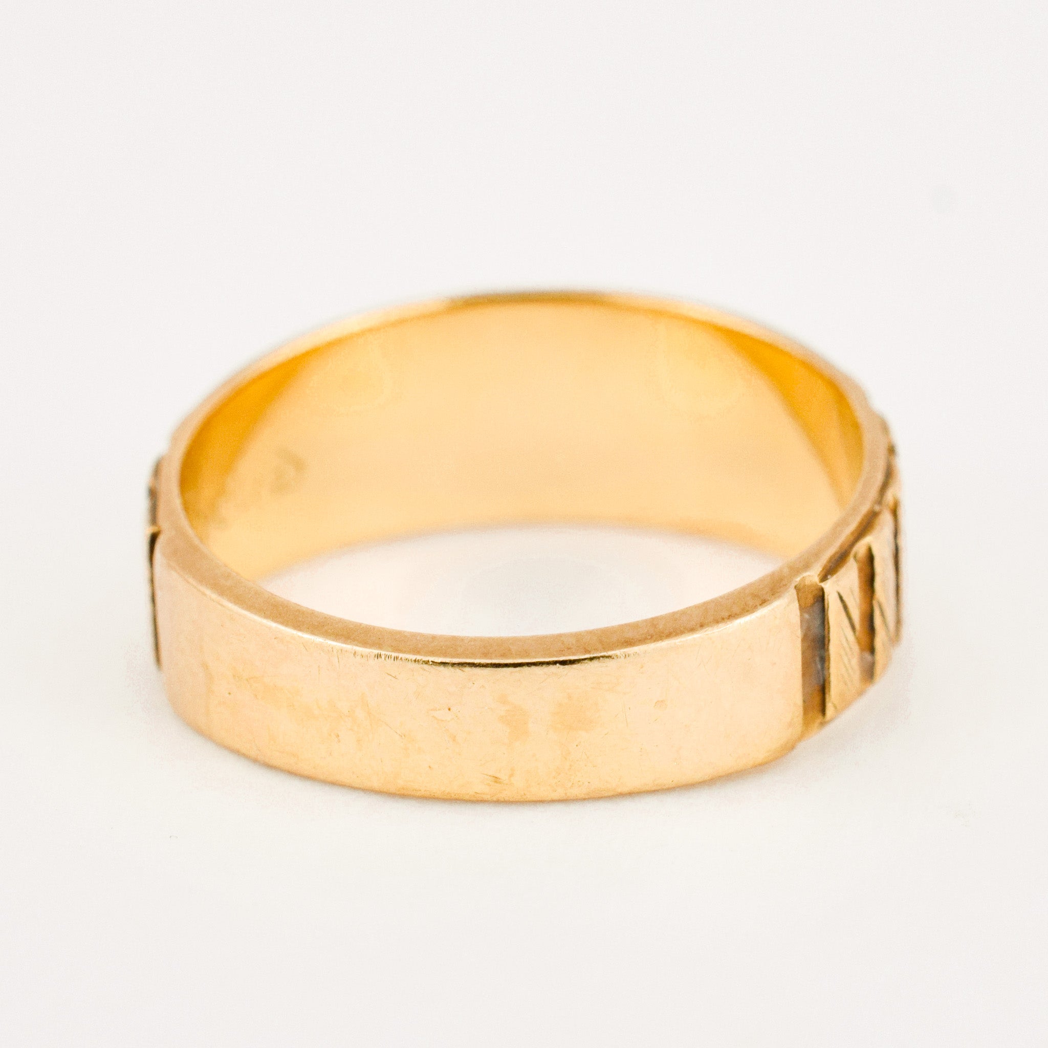 vintage 6.6mm Linear Gold Band