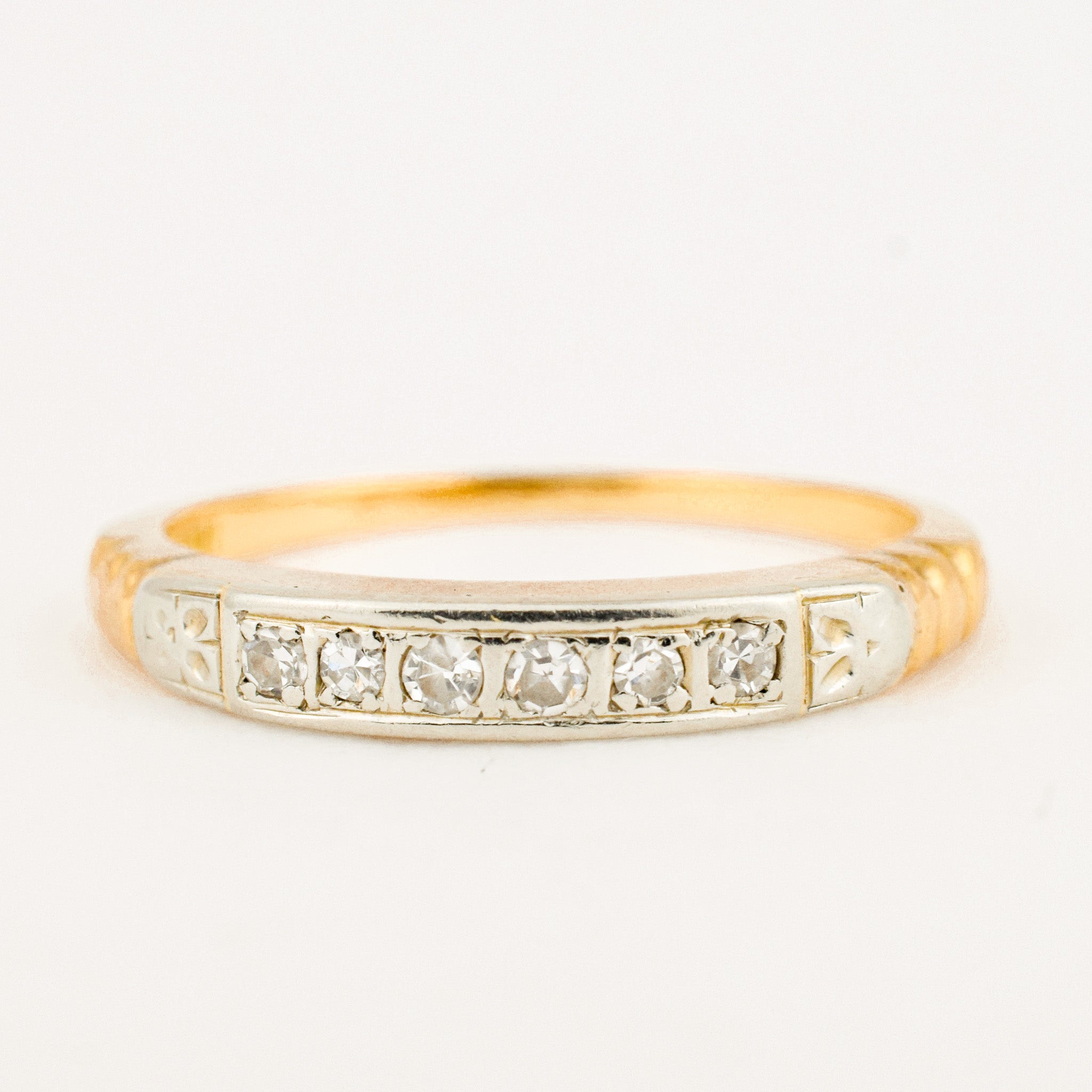 antique 6 Diamond Two-Toned Band