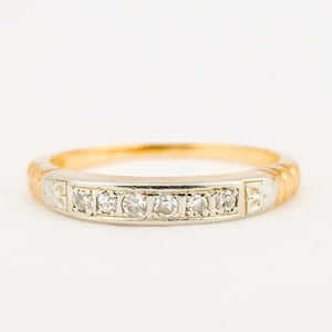 antique 6 Diamond Two-Toned Band