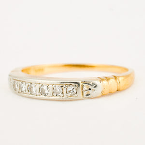 antique 6 Diamond Two-Toned Band