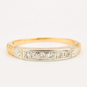 antique 6 Diamond Two-Toned Band