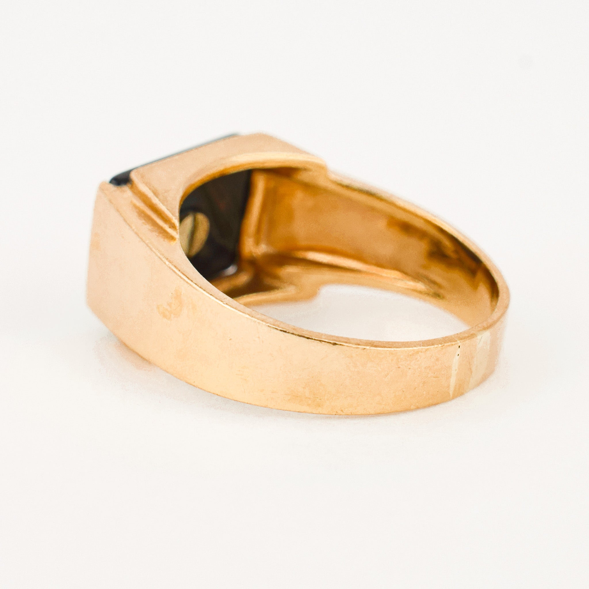 vintage onyx 'g' signet ring 