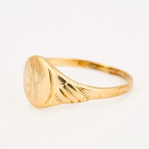 vintage gold 'n' signet ring 