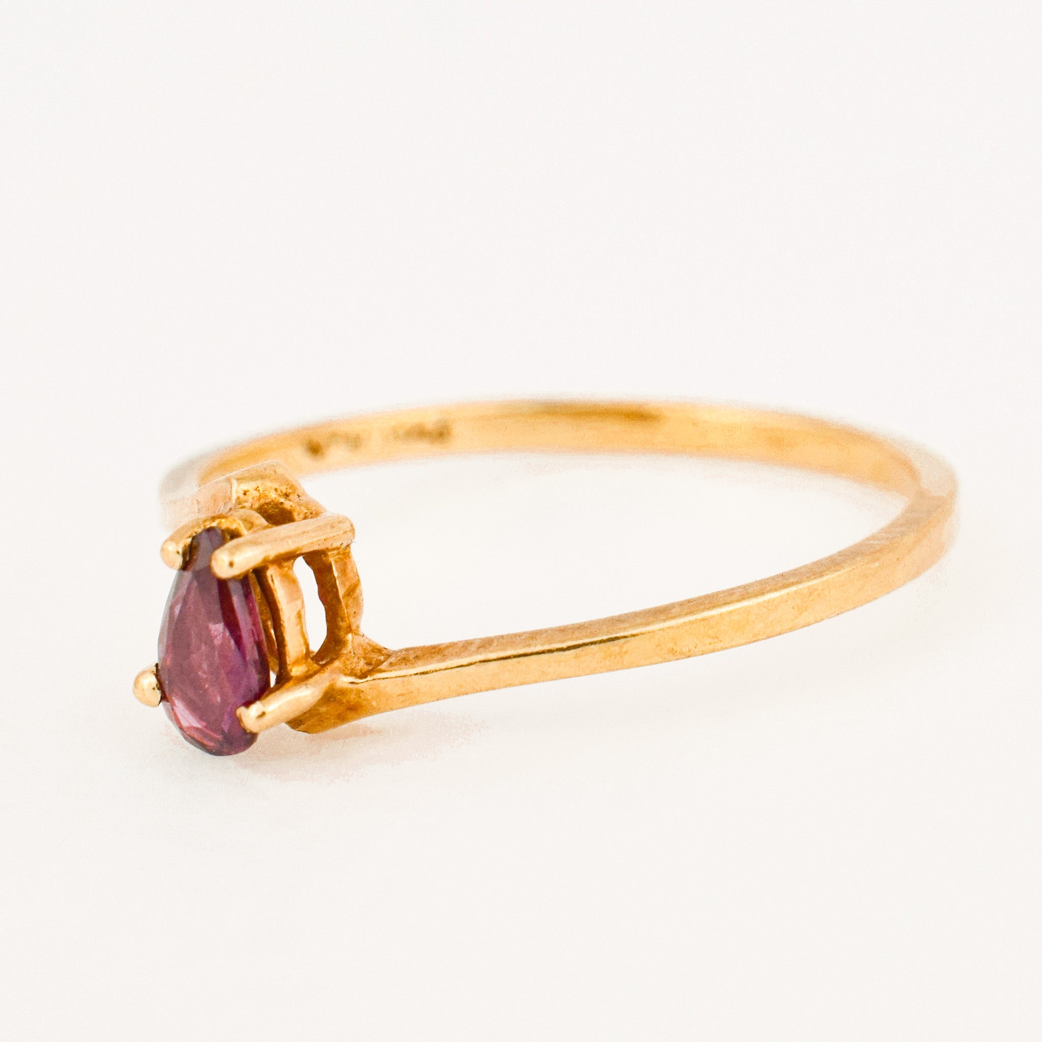 vintage Pear Cut Garnet Ring