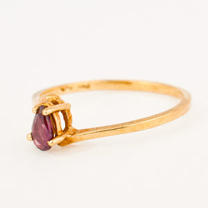 vintage Pear Cut Garnet Ring