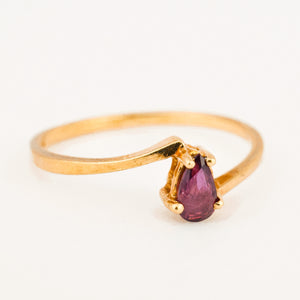 vintage Pear Cut Garnet Ring