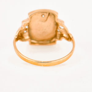 vintage gold 'JP' Signet Ring