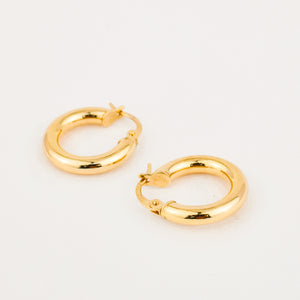 vintage 17.5mm Classic Gold Hoops