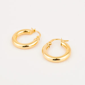 vintage 17.5mm Classic Gold Hoops