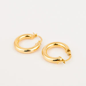 vintage 17.5mm Classic Gold Hoops