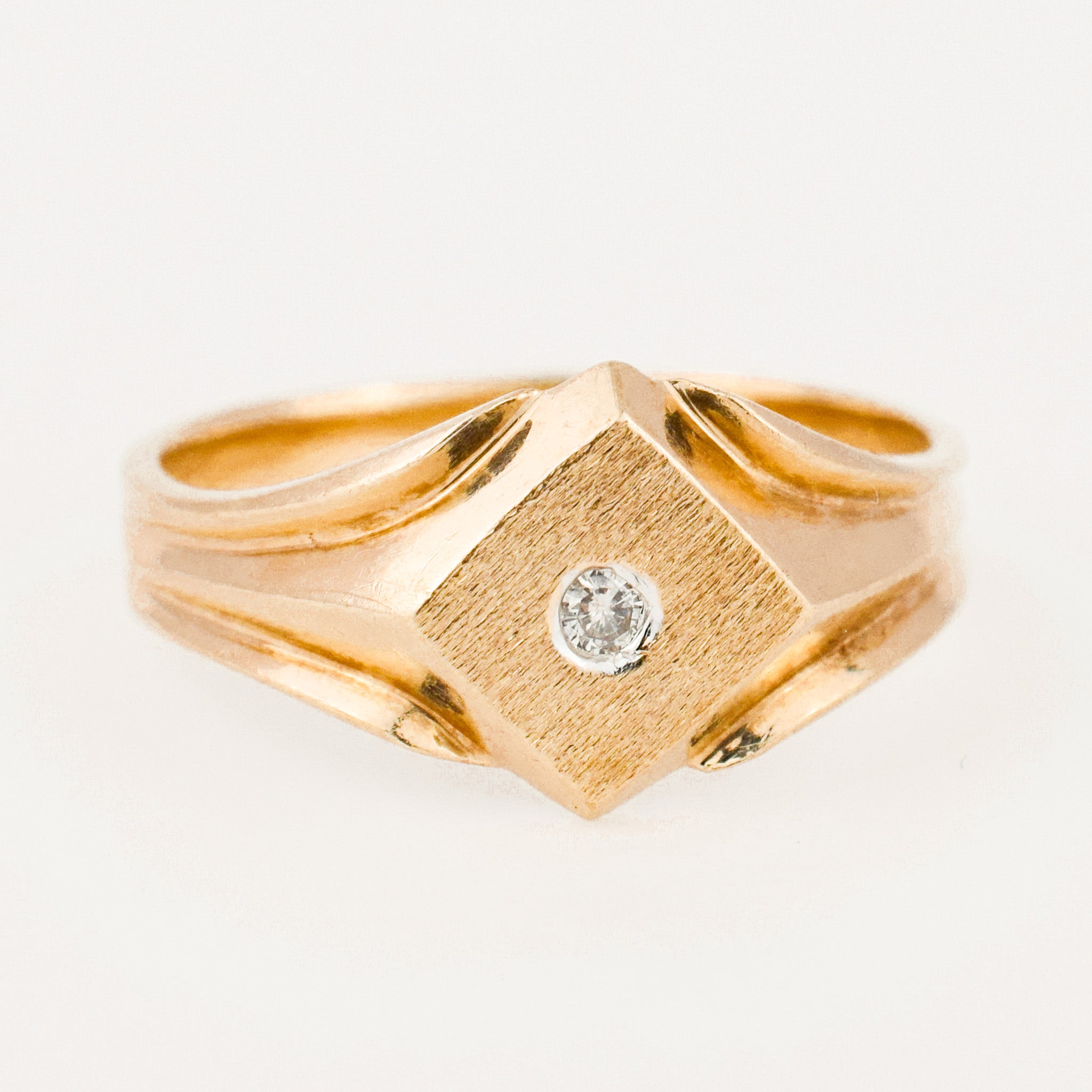 Rhombus Shaped Diamond Ring