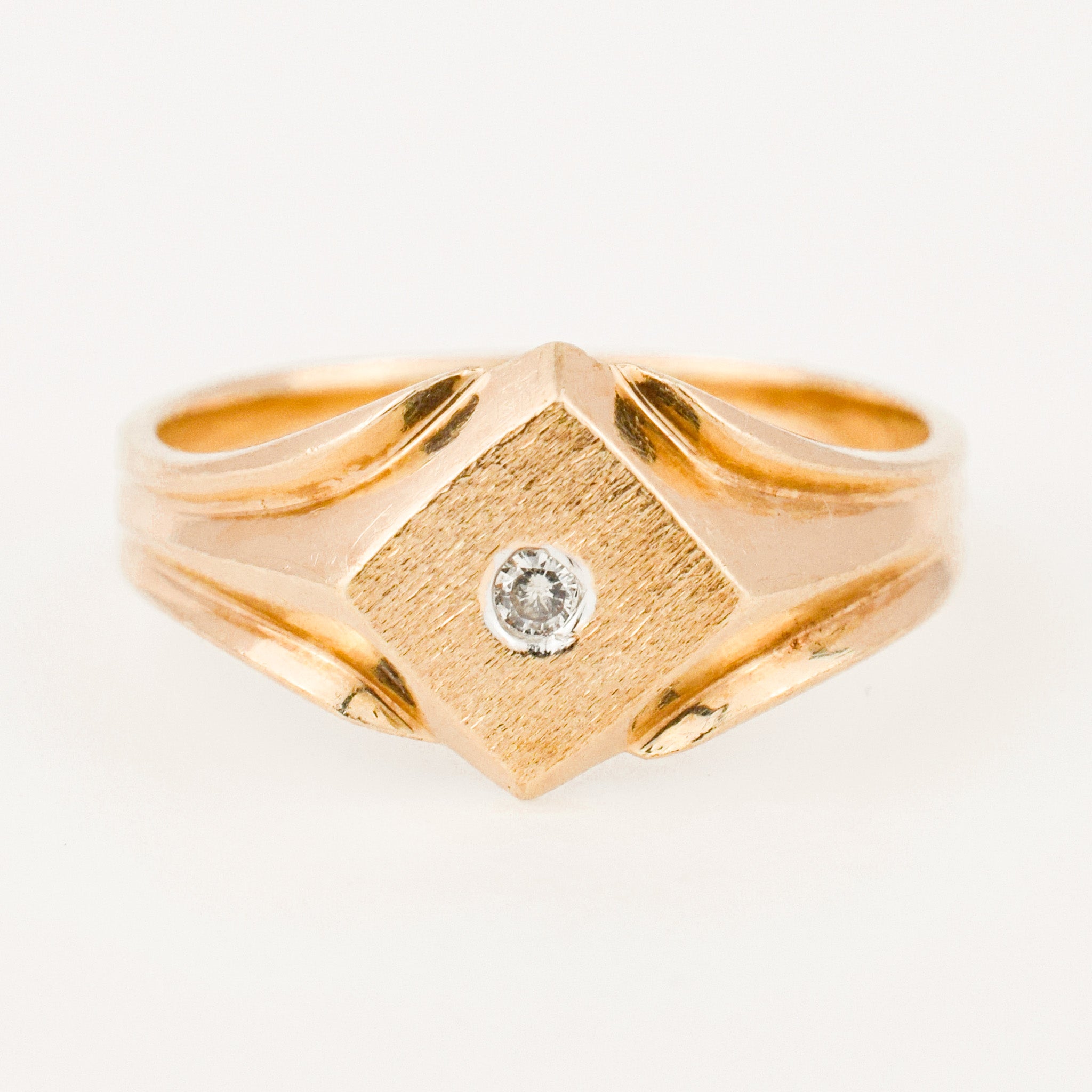 Rhombus Shaped Diamond Ring