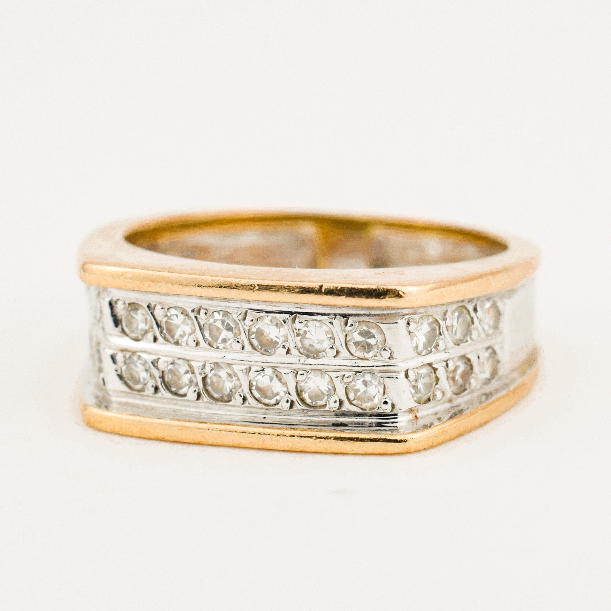 vintage Retro Diamond Angular Band