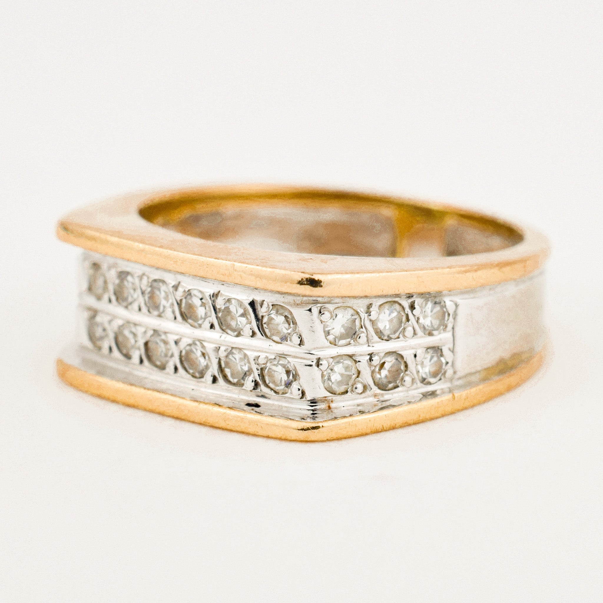 vintage Retro Diamond Angular Band