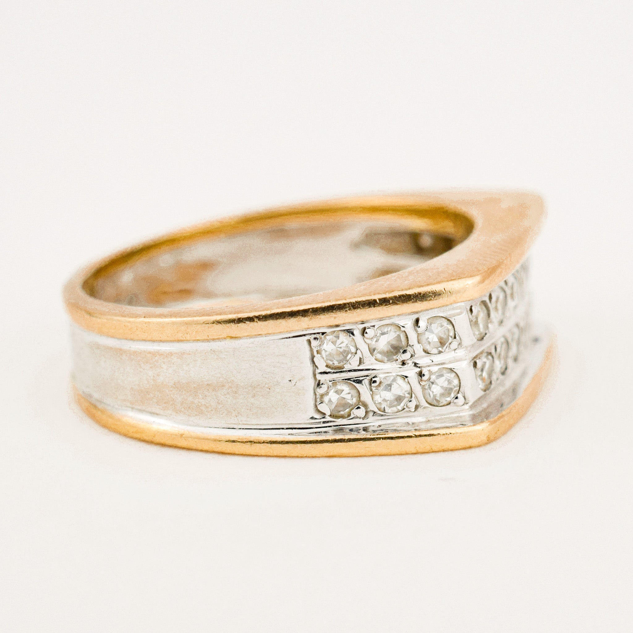 vintage Retro Diamond Angular Band