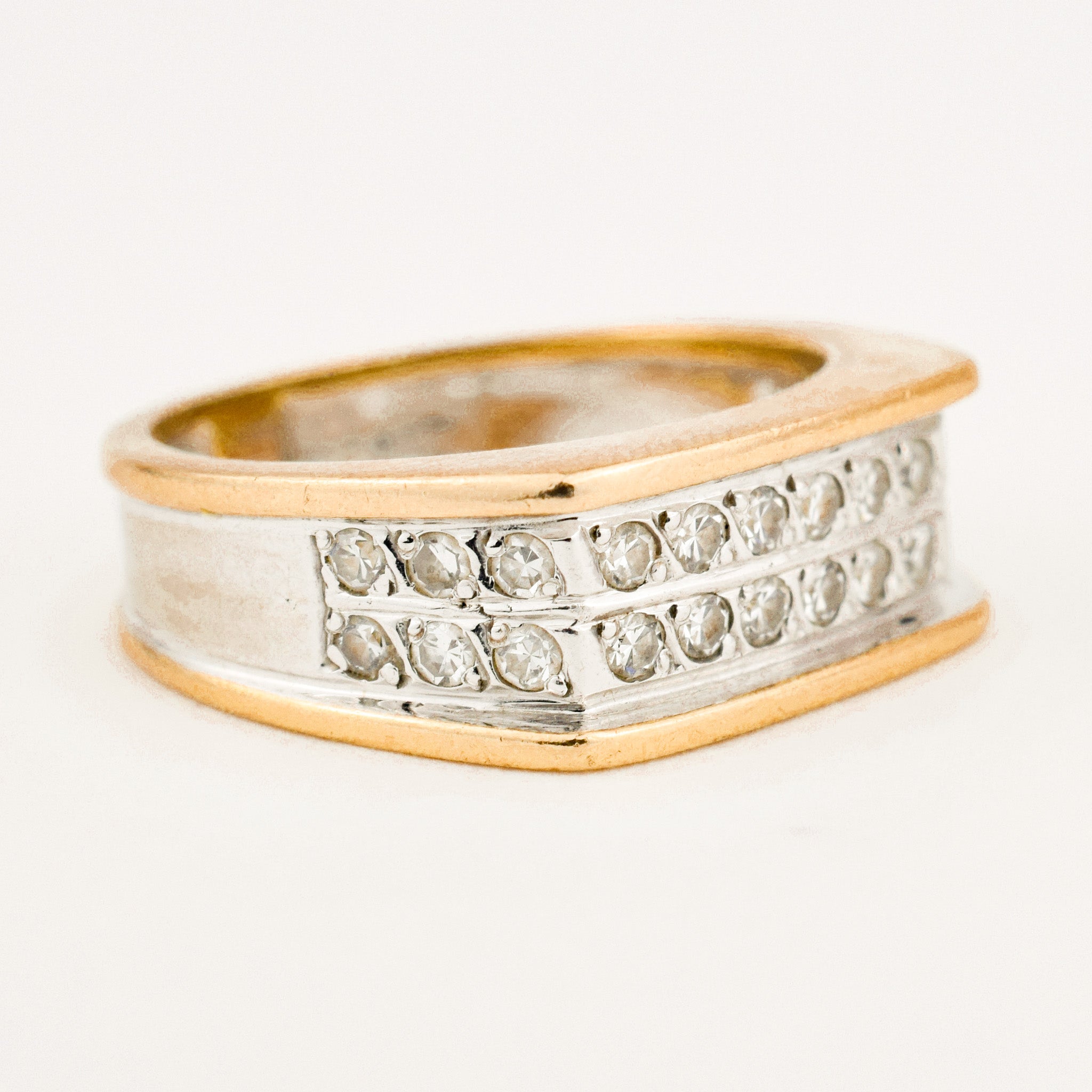 vintage Retro Diamond Angular Band