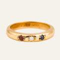 vintage Sapphire, Diamond, Garnet Starburst Trilogy