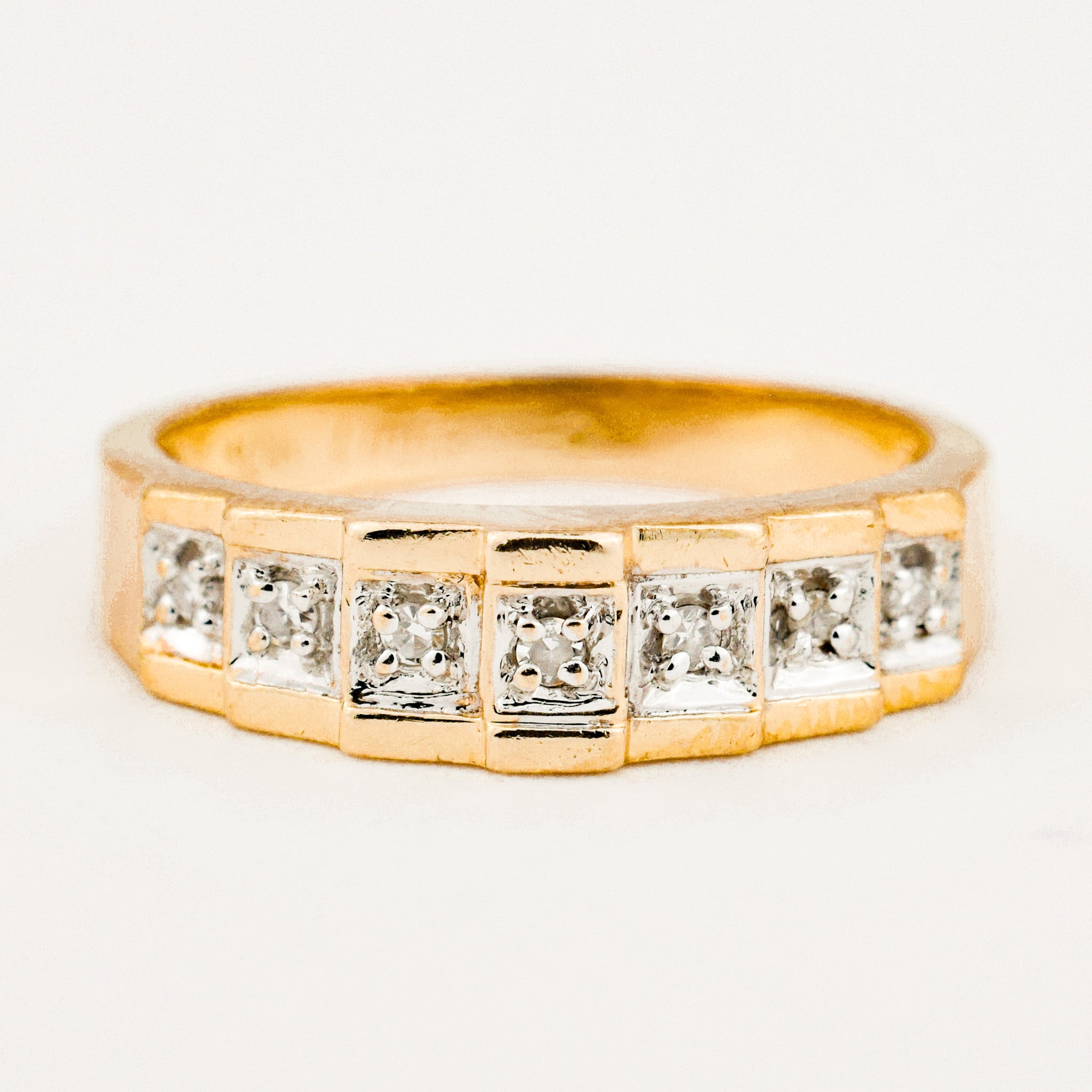 vintage Diamond Staircase Ring