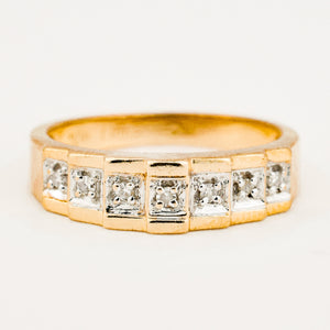 vintage Diamond Staircase Ring