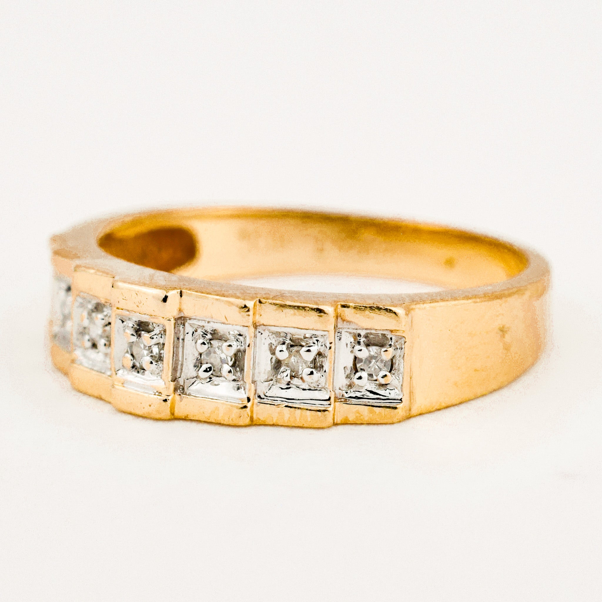 vintage Diamond Staircase Ring