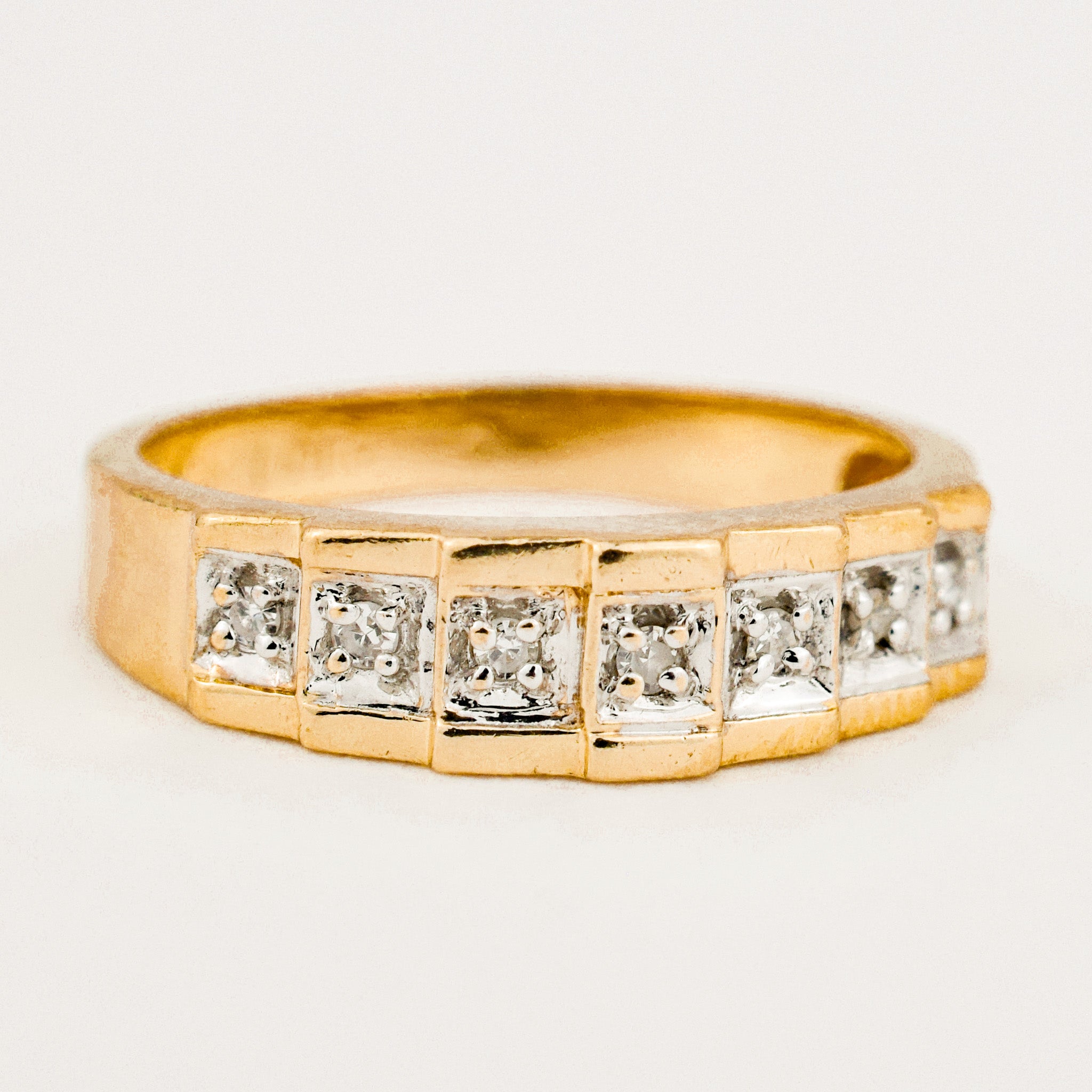 vintage Diamond Staircase Ring