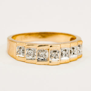 vintage Diamond Staircase Ring