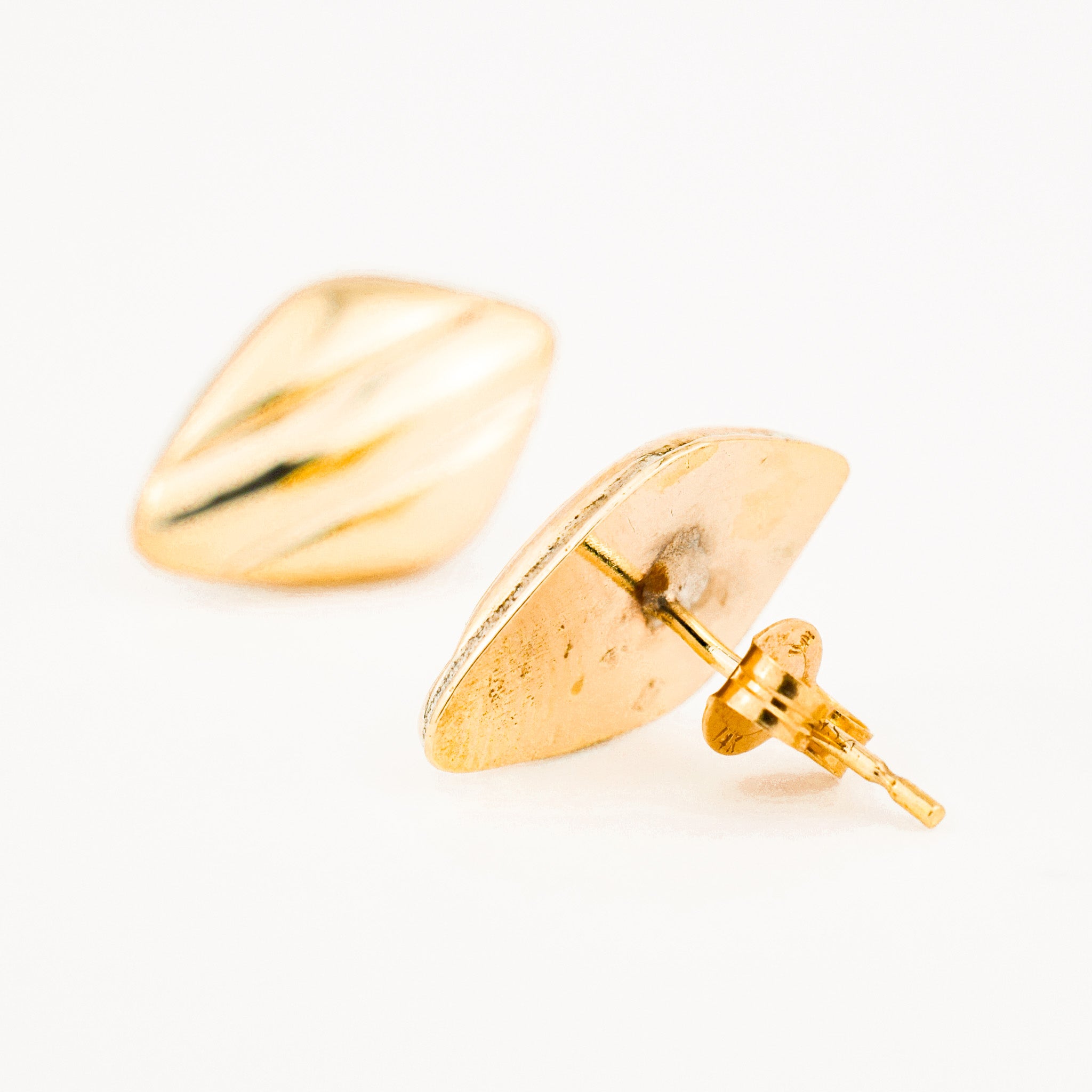 vintage gold Retro Stud Earrings