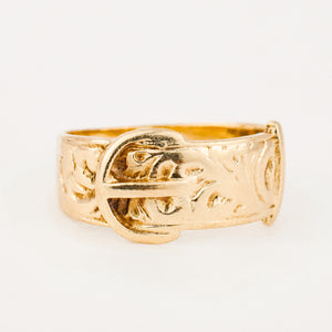 Gold Buckle Pinky Ring