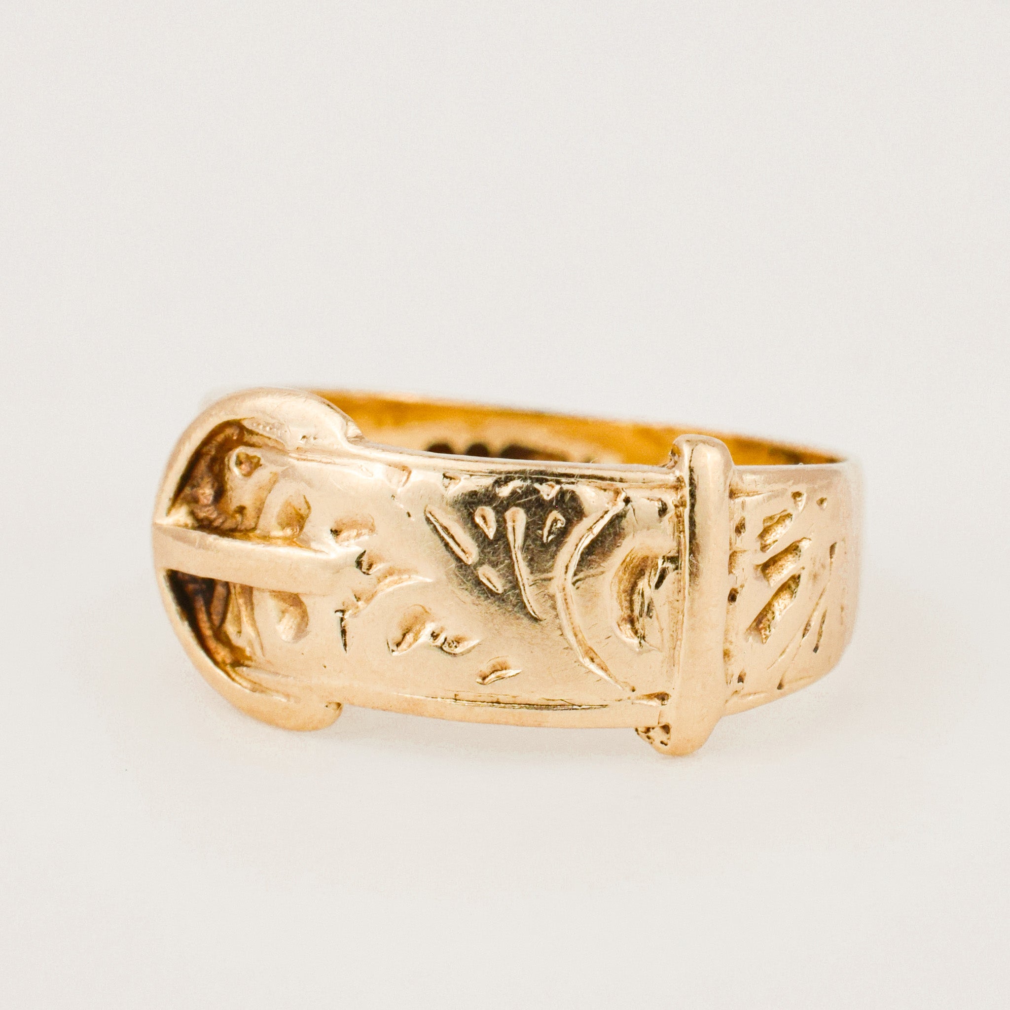 Gold Buckle Pinky Ring