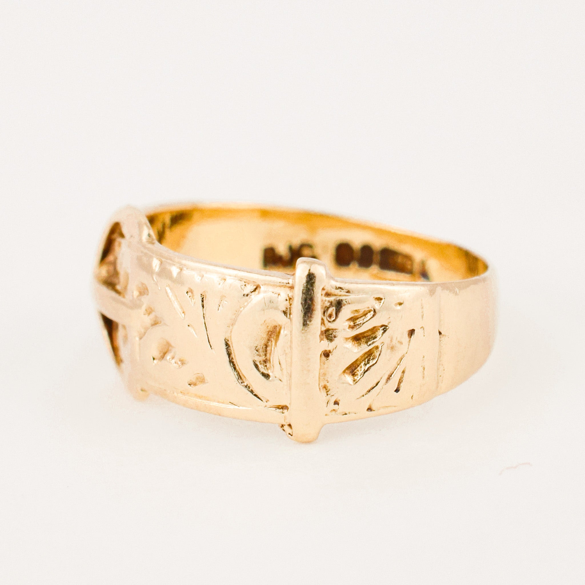 Gold Buckle Pinky Ring