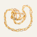 
Vintage gold braided herringbone necklace