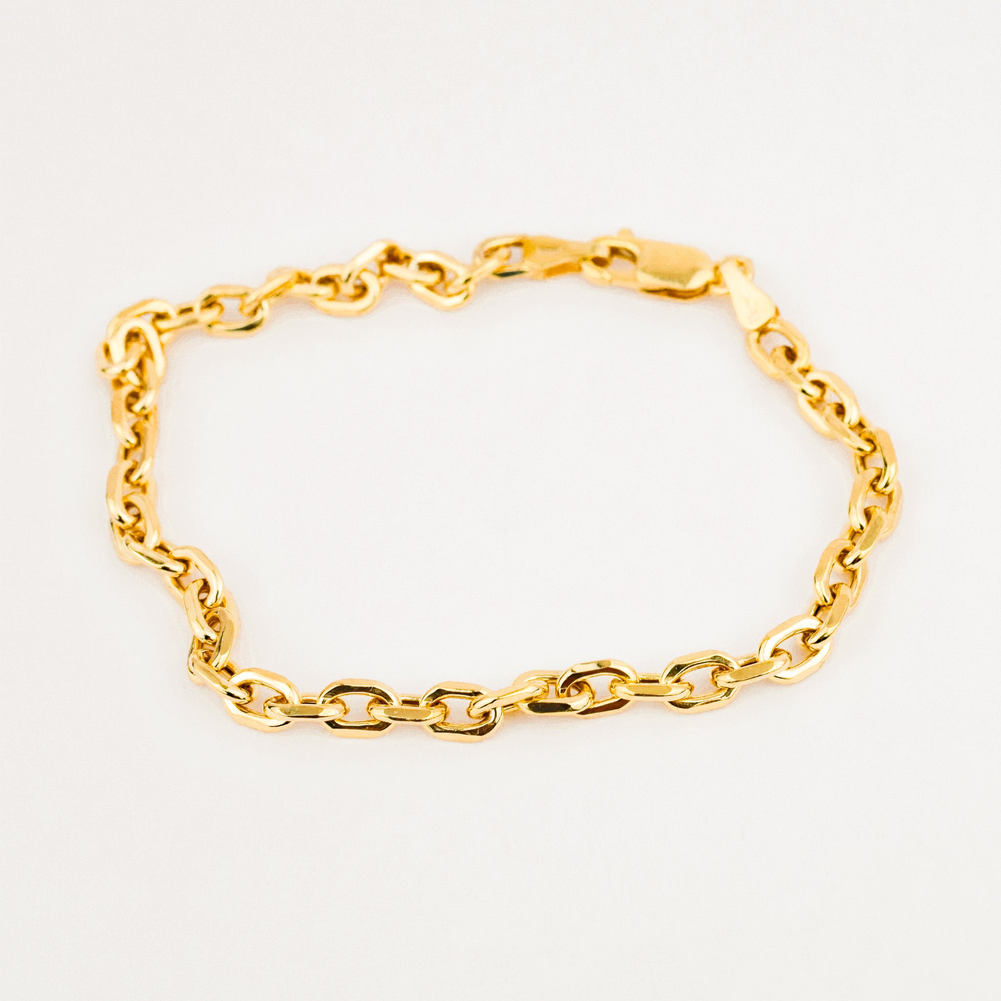 vintage gold 7.5" Cable Link Bracelet