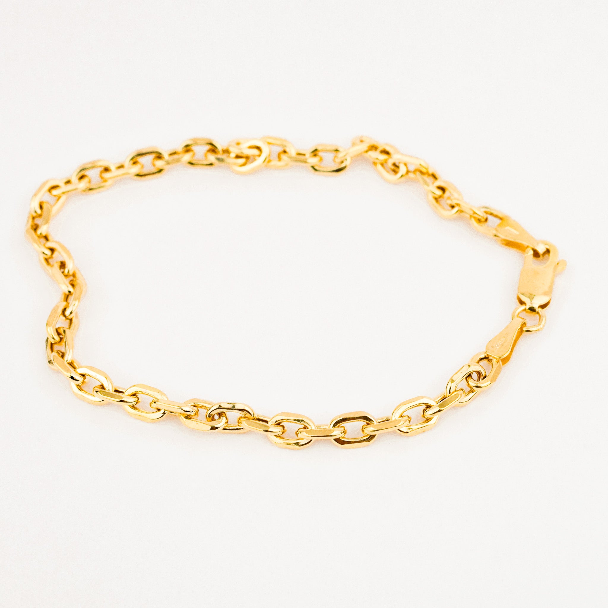 vintage gold 7.5" Cable Link Bracelet