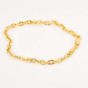 vintage gold 7.5" Cable Link Bracelet