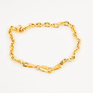 vintage gold 7.5" Cable Link Bracelet