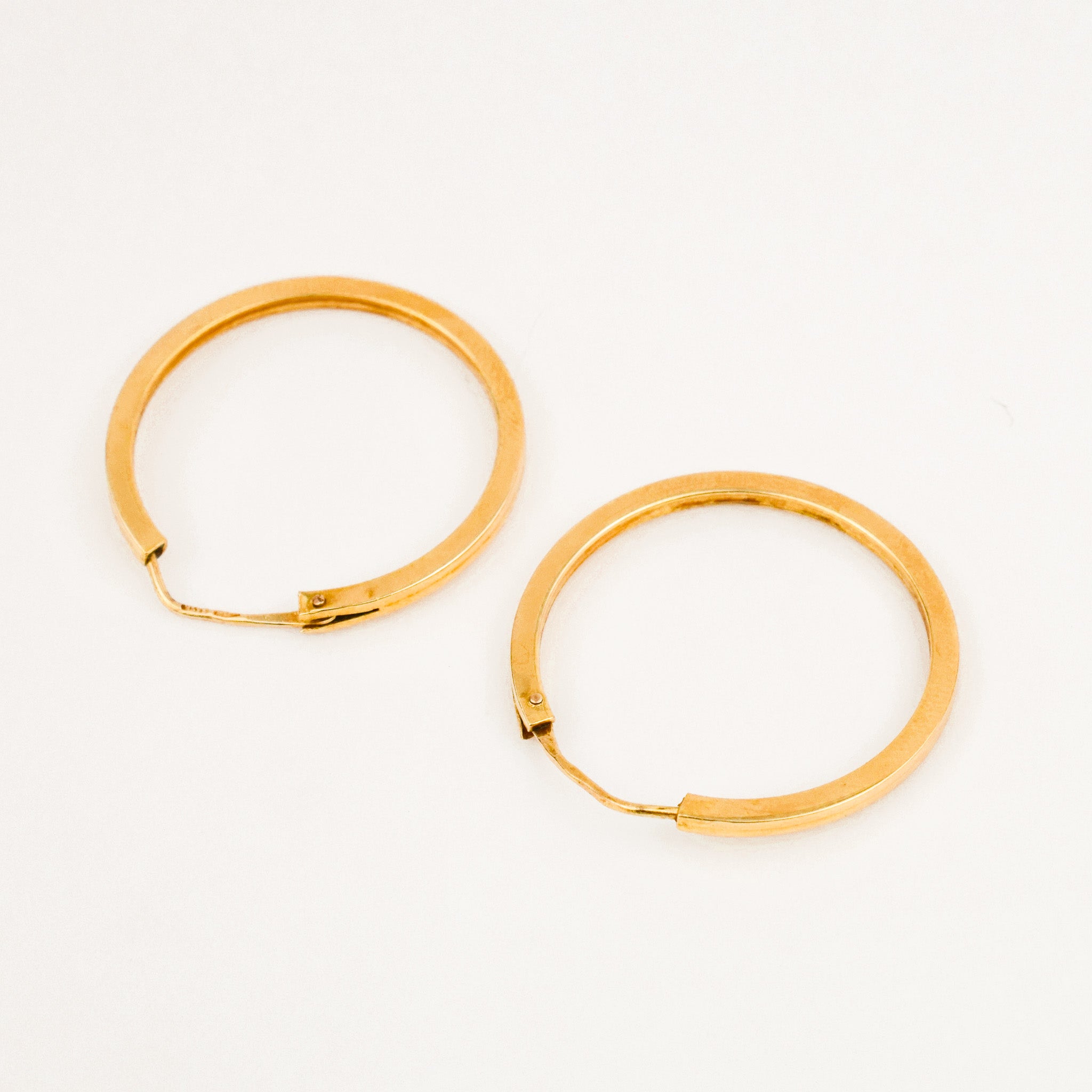 vintage 28.6 mm Buttery Gold Hoops