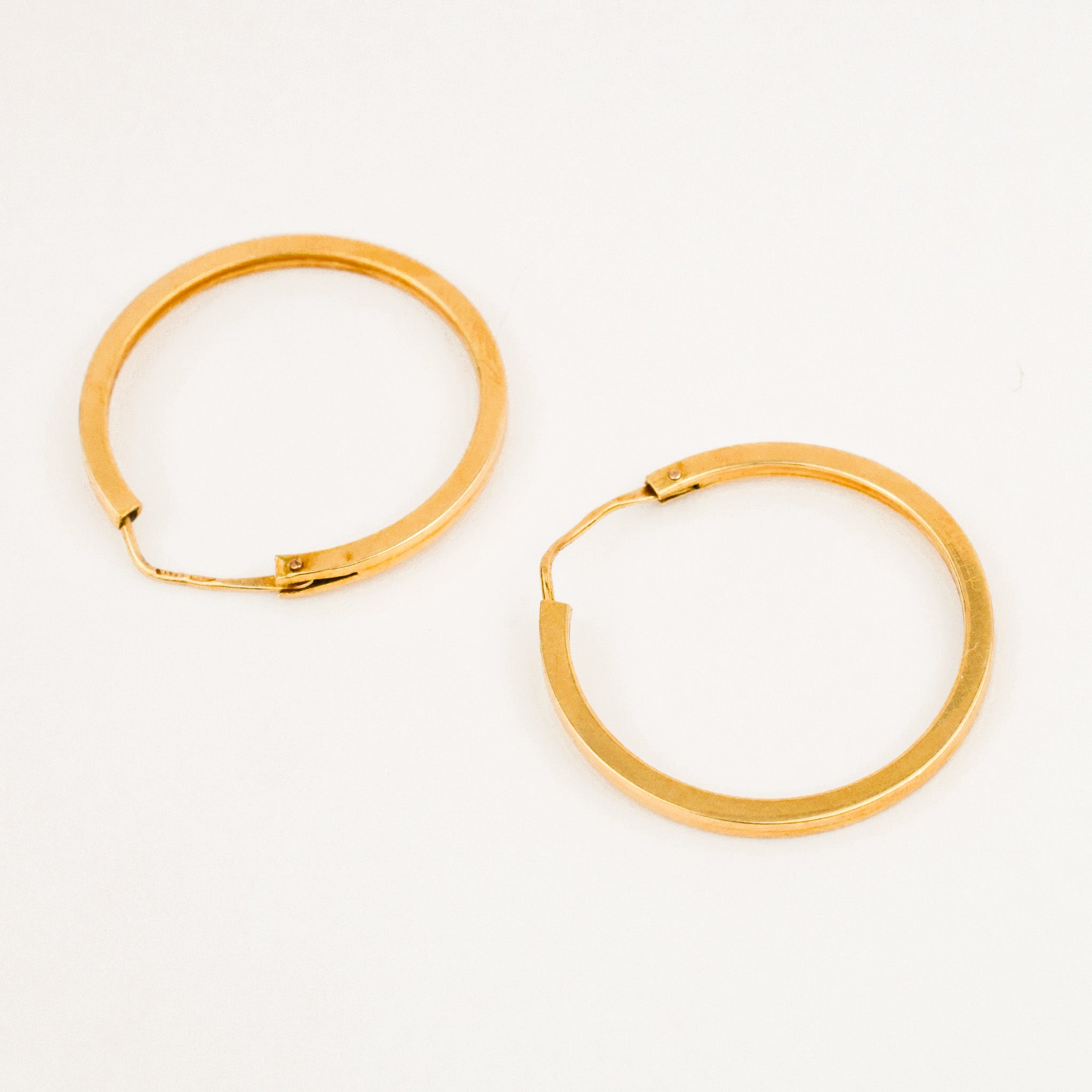 vintage 28.6 mm Buttery Gold Hoops