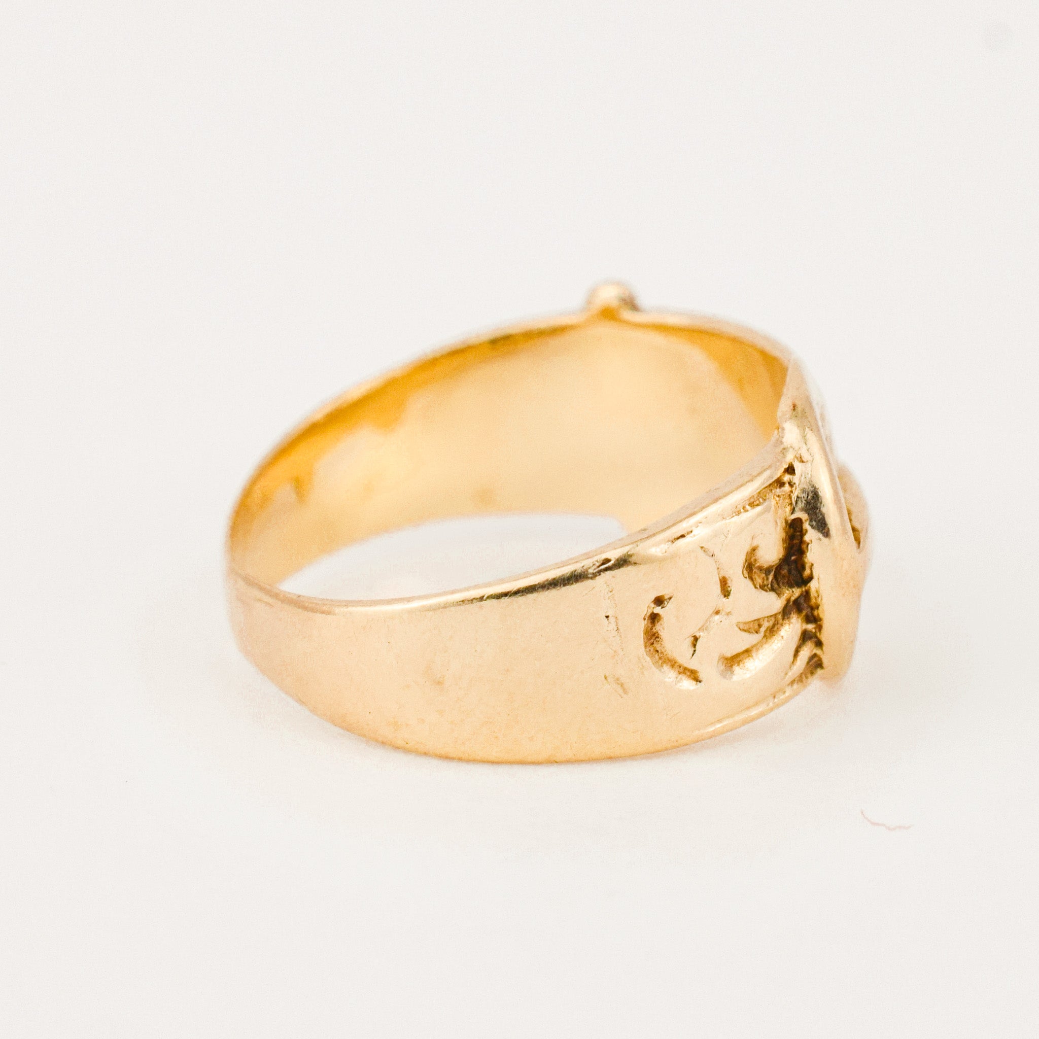 Gold Buckle Pinky Ring