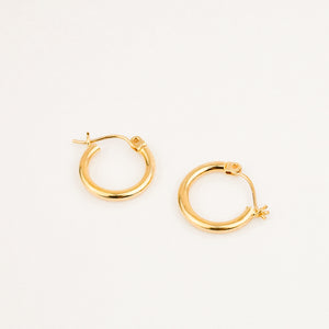 vintage 14mm Classic Gold Hoops