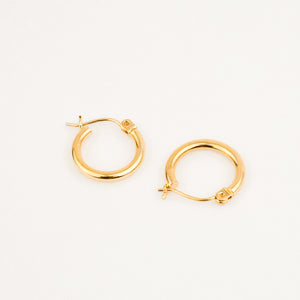 vintage 14mm Classic Gold Hoops