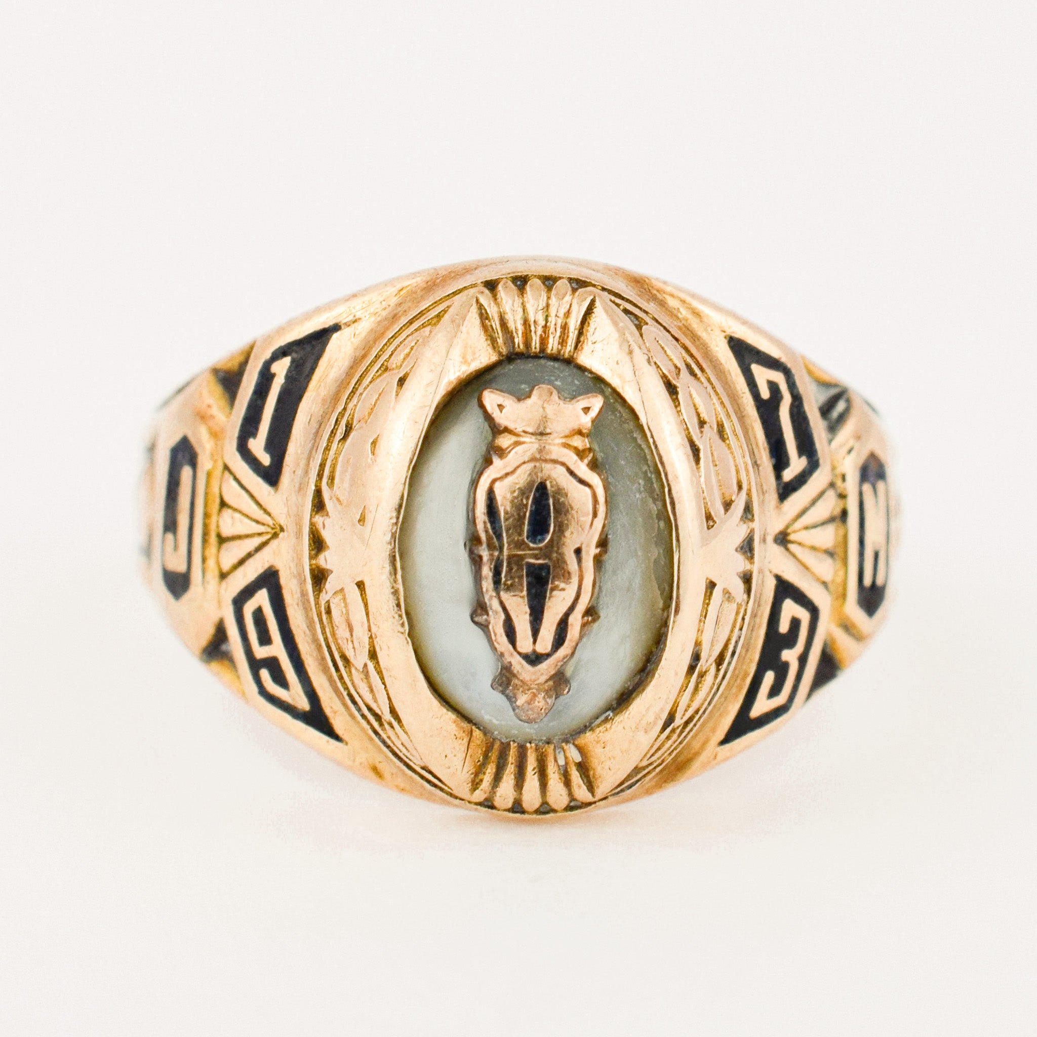 vintage 'R' Jostens 1973 school ring
