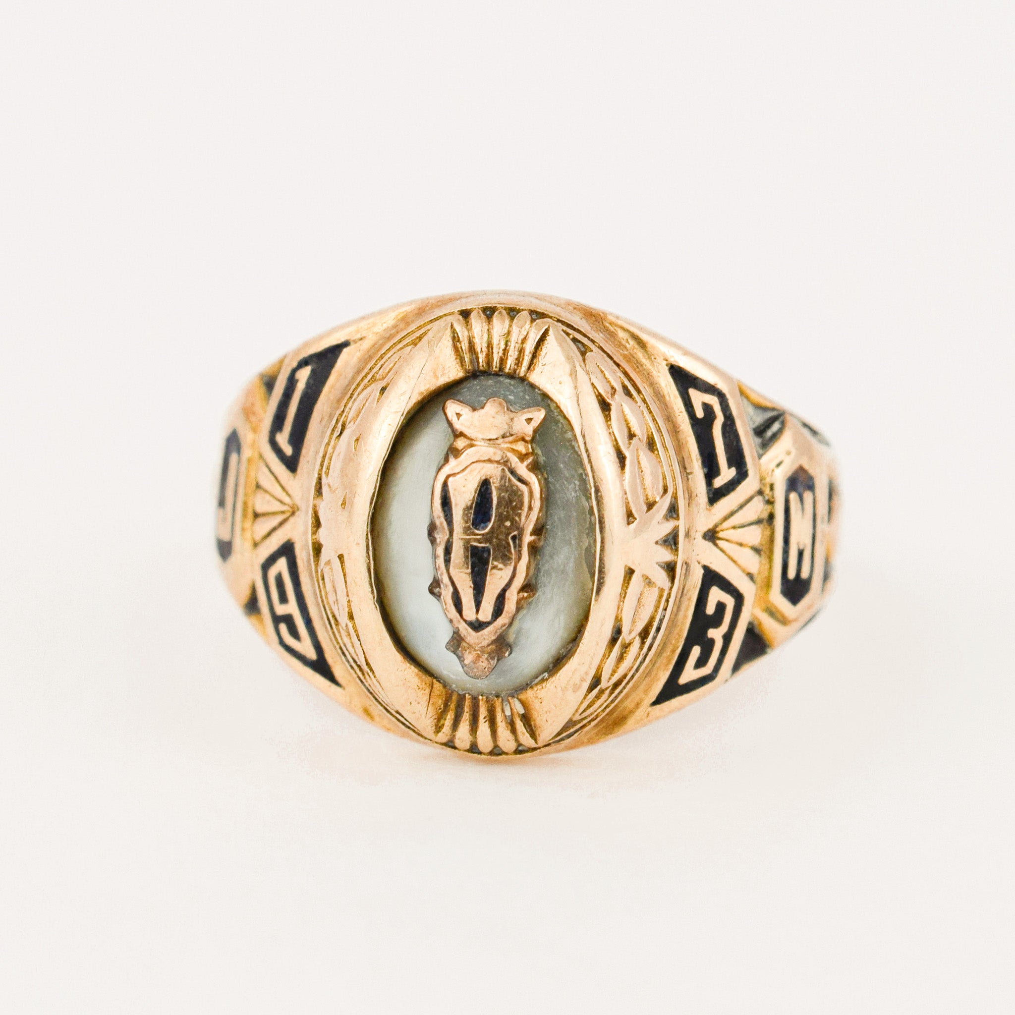vintage 'R' Jostens 1973 school ring