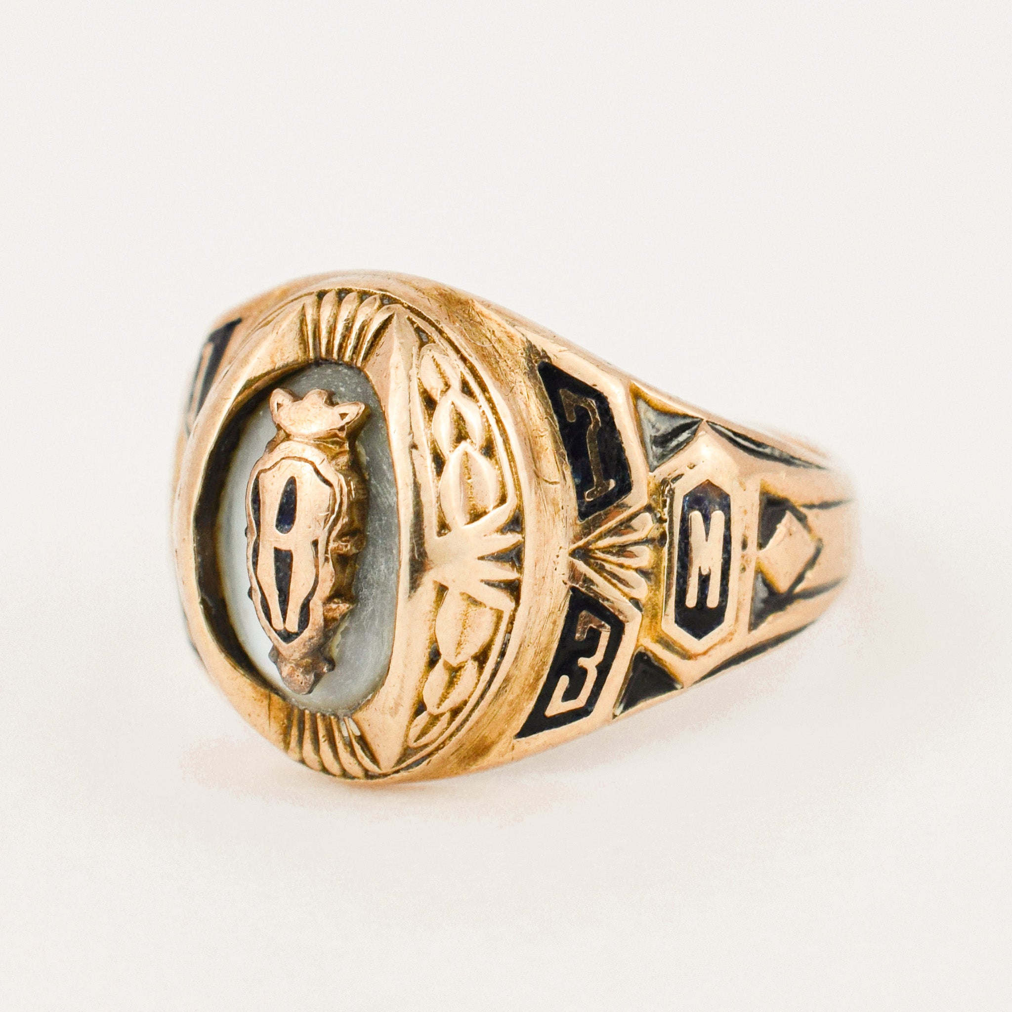 vintage 'R' Jostens 1973 school ring