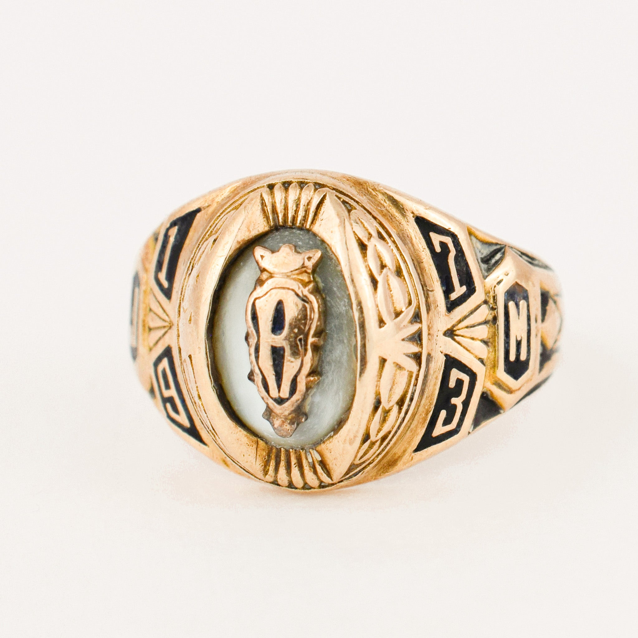 vintage 'R' Jostens 1973 school ring